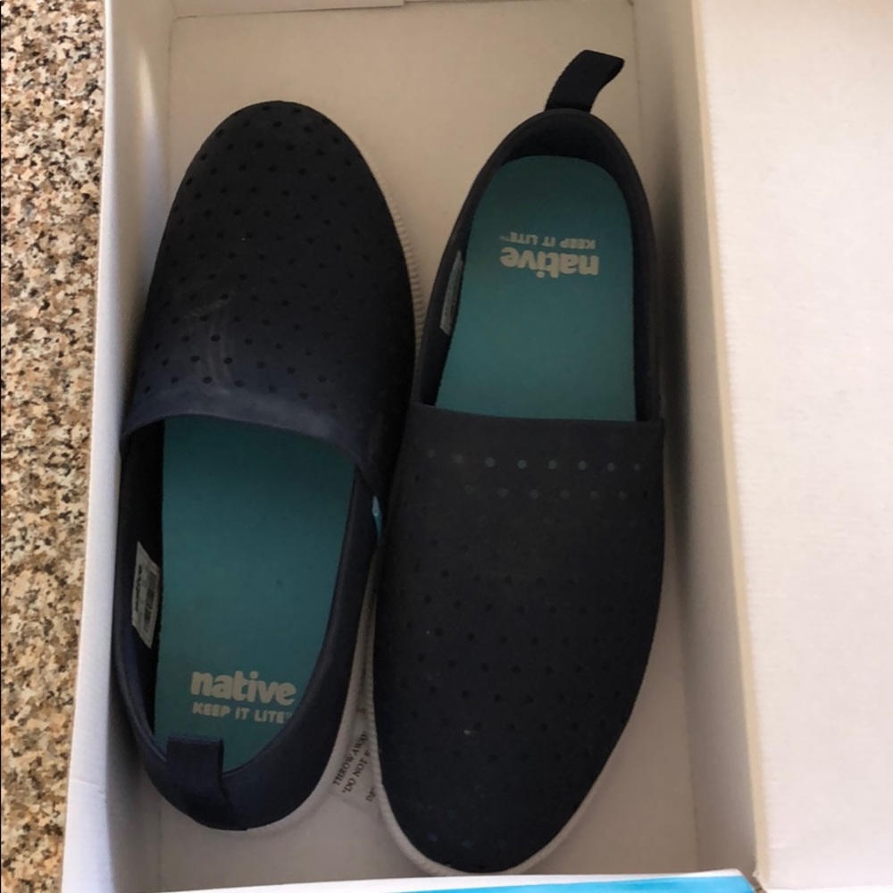 Navy blue Native ‘Venice’ slip-ons